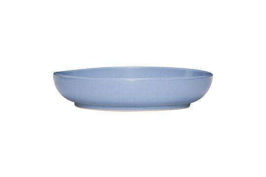 Amare light blue ceramic soup plate Clipped