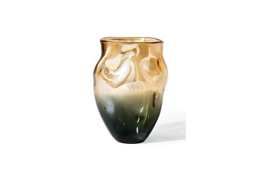 Amber glass vase Collision Clipped