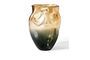 Miniature Amber glass vase Collision Clipped