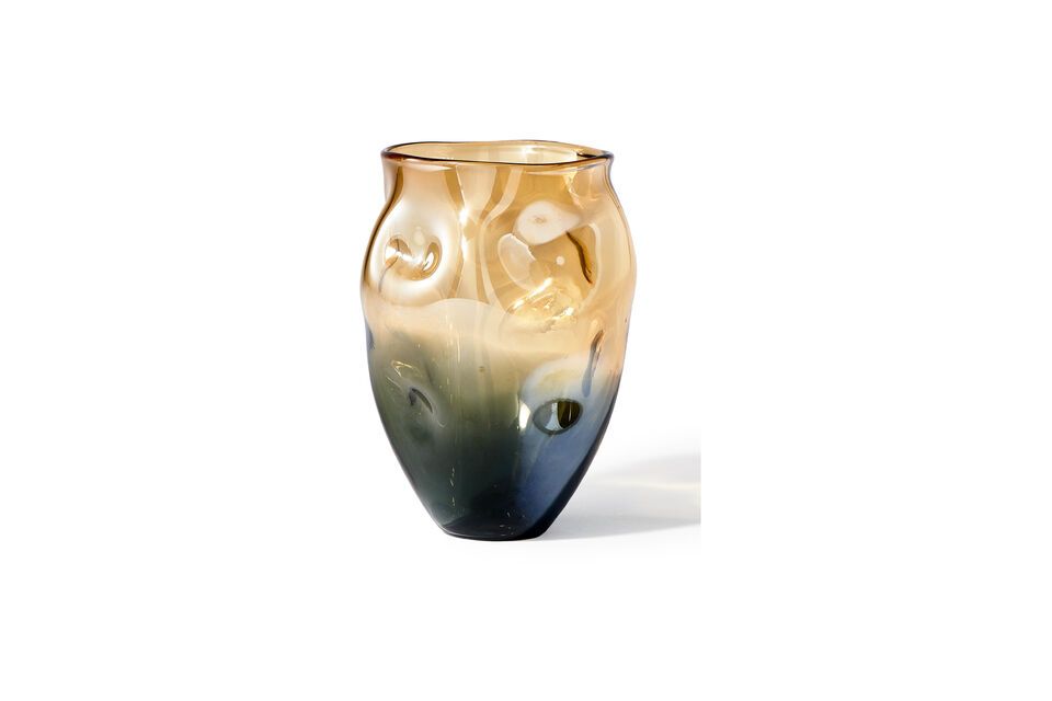 Sophisticated and refined, the Amber Collision vase will bring a touch of nuanced hue to your home