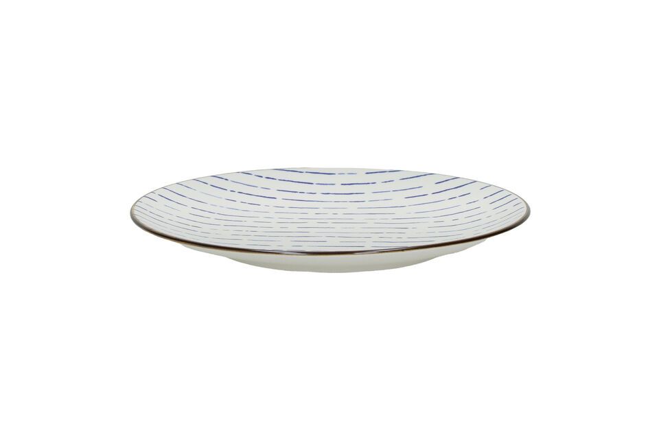 Anafi blue porcelain dessert plate Pomax