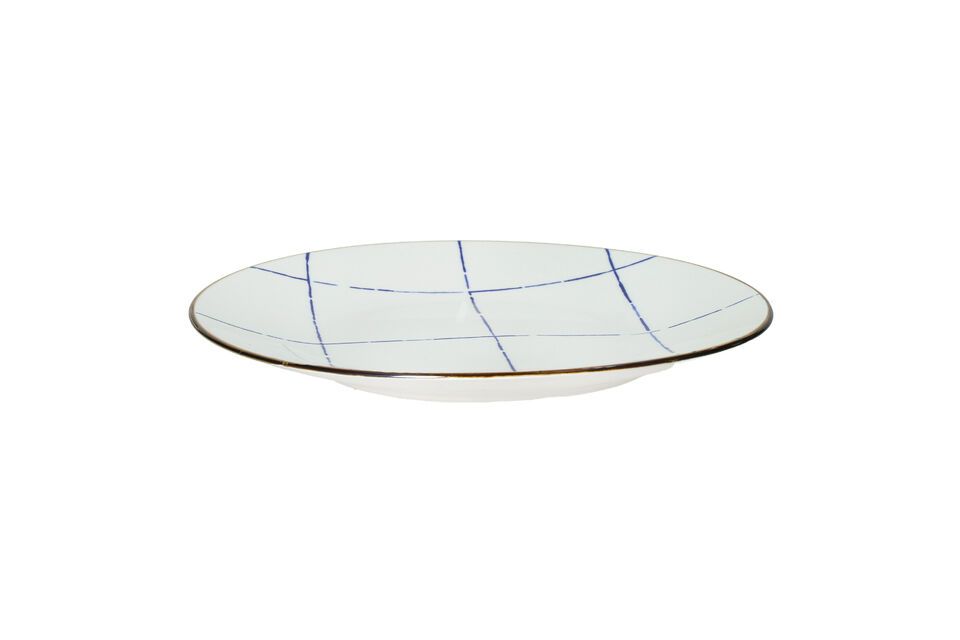 Anafi blue porcelain dinner plate Pomax