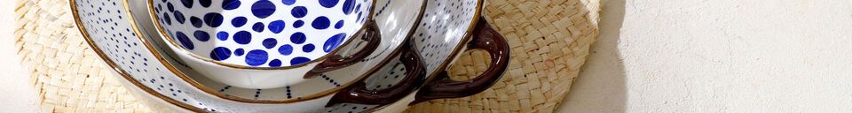 Material Details Anafi blue porcelain pasta bowl