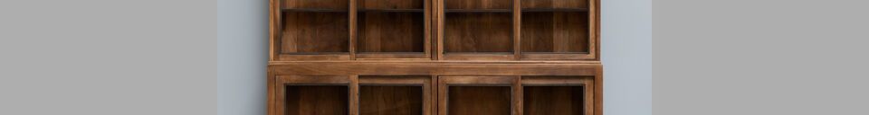 Material Details Anatole dark wood bookcase