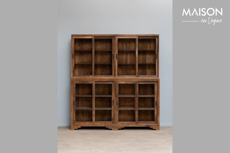 Anatole dark wood bookcase Chehoma