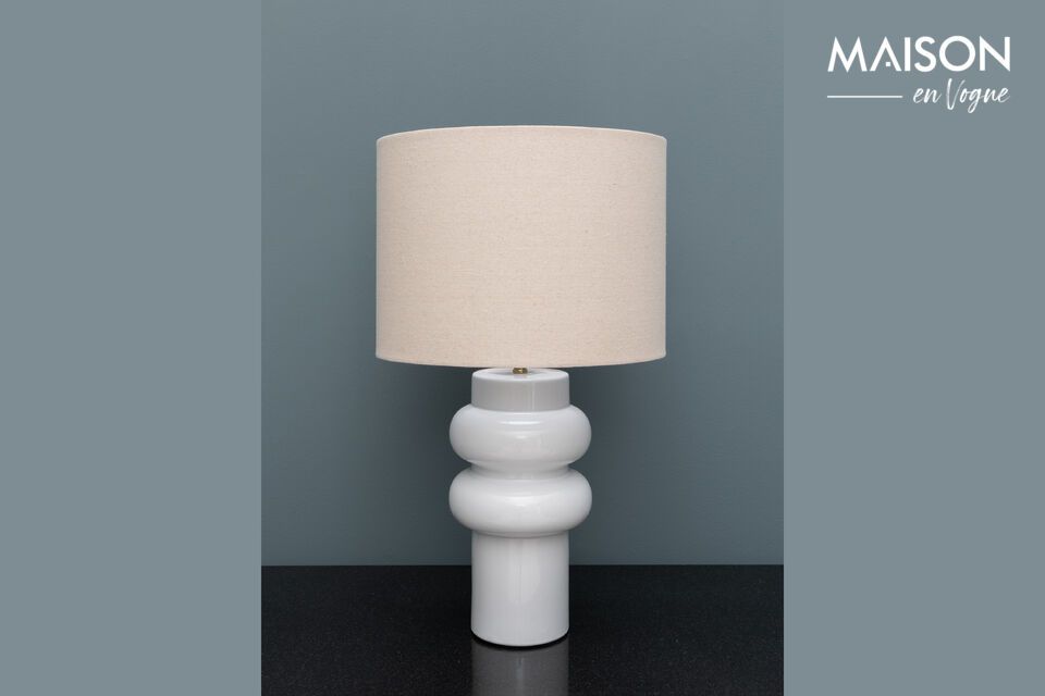 Anila white ceramic table lamp Chehoma