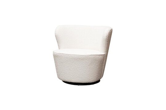 Annapurna white bouclette armchair Clipped