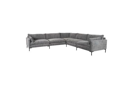 Anthracite fabric 7-seater corner sofa Summer Clipped