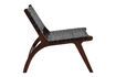 Miniature Aosta black leather and wood chair 5