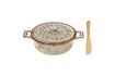 Miniature Aram grey stoneware baking dish with lid 1