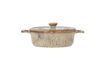 Miniature Aram grey stoneware baking dish with lid 8