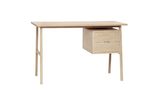 Architect light oak veneer desk Clipped