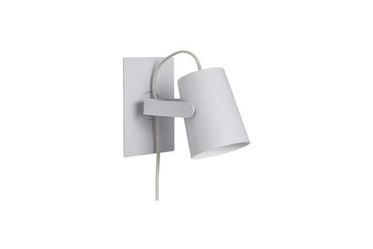 Ardent light grey metal wall lamp Clipped