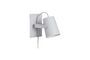 Miniature Ardent light grey metal wall lamp Clipped