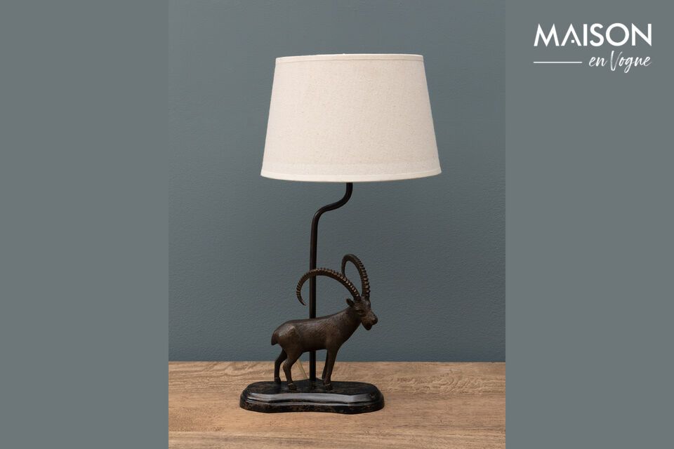 Aries brown brass table lamp Chehoma