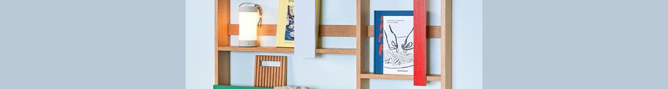 Material Details Arki multicolored wooden wall shelf