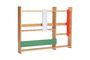 Miniature Arki multicolored wooden wall shelf Clipped