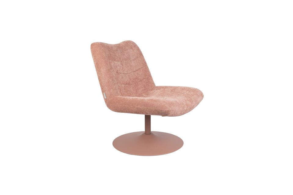 Armchair in pink fabric Bubba Zuiver