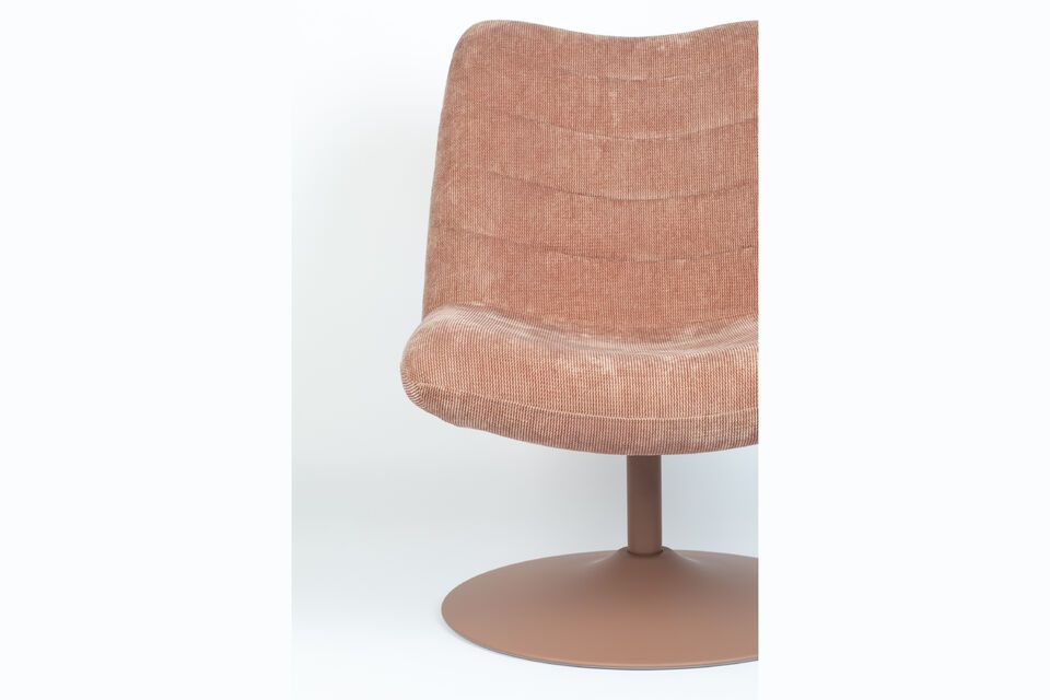 Armchair in pink fabric Bubba - 7