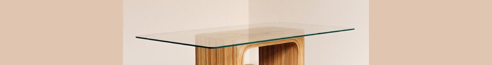 Material Details Arrondi light wood dining table