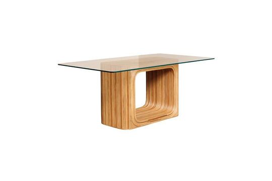 Arrondi light wood dining table Clipped