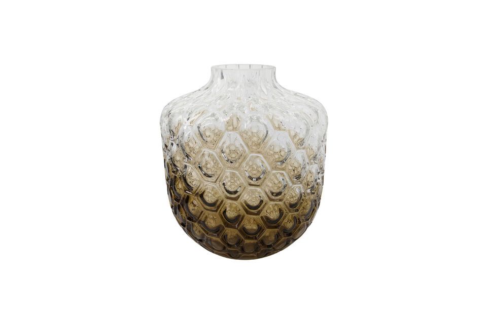 Discover timeless elegance with our brown glass Art Deco vase