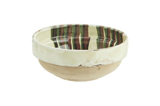 Artisan off-white earthenware bowl Clipped