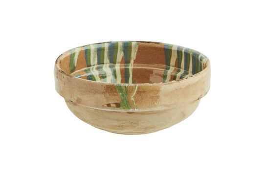 Artisan orange earthenware bowl Clipped