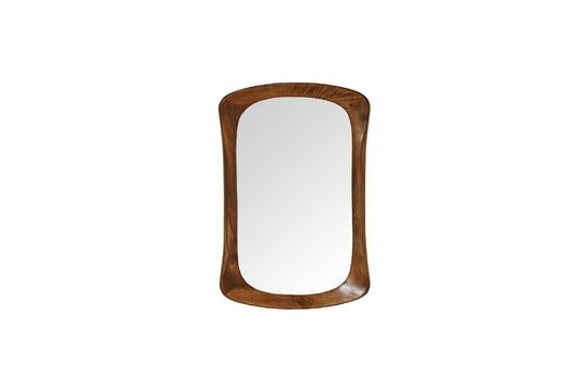 Arty dark wood mirror