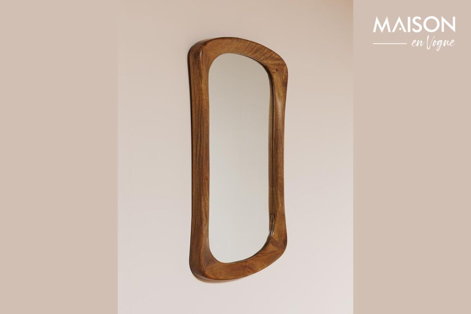 Discover timeless elegance with our brown mango wood mirror