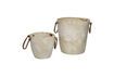 Miniature Ascoli beige stoneware ice bucket 10