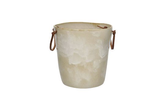 Ascoli beige stoneware ice bucket Clipped