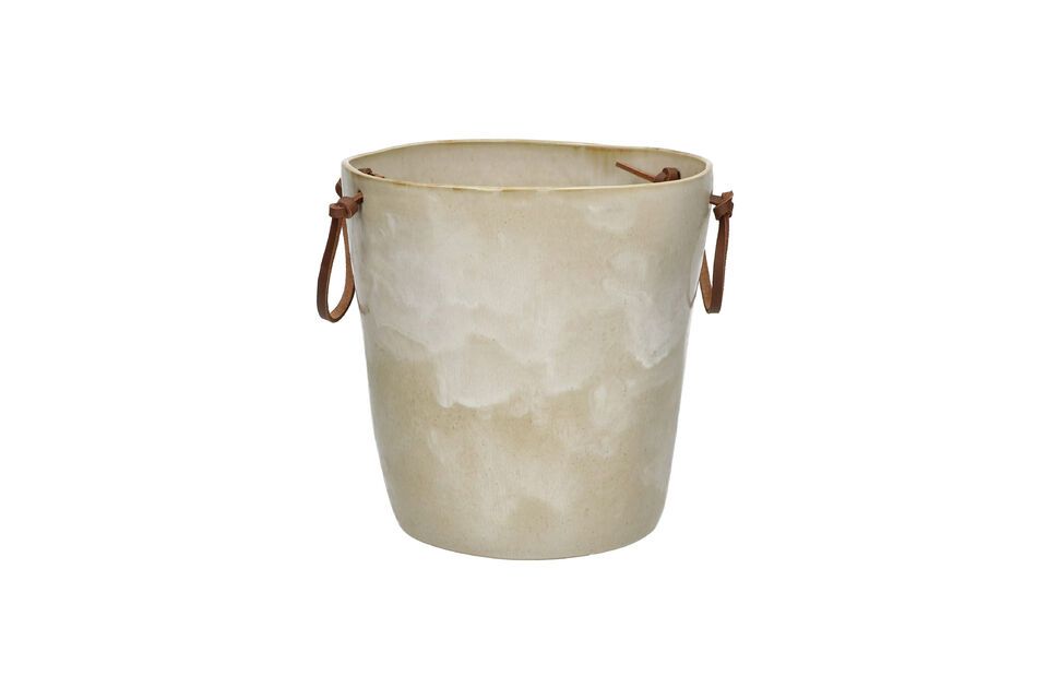 Ascoli beige stoneware ice bucket - 7