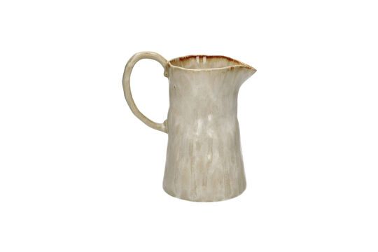 Ascoli beige stoneware pitcher Clipped