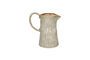 Miniature Ascoli beige stoneware pitcher Clipped