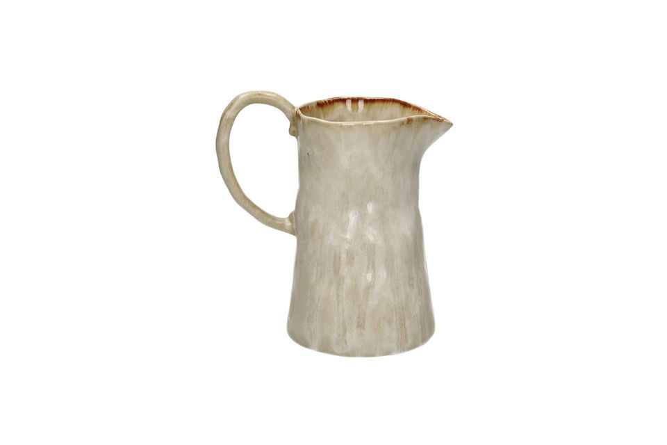 Ascoli beige stoneware pitcher Pomax