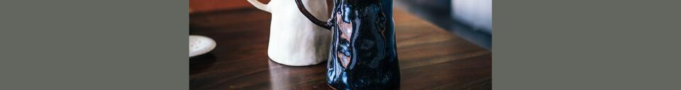 Material Details Ascoli beige stoneware pitcher