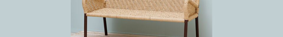 Material Details Asmara light jute bench seat