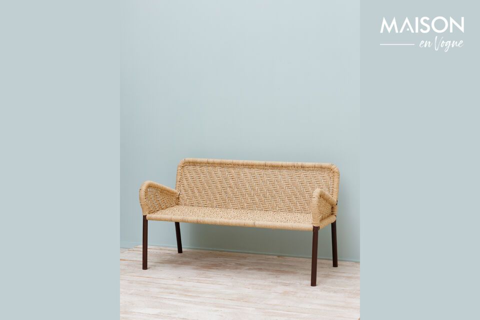 Asmara light jute bench seat Chehoma