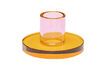 Miniature Astra orange crystal candlestick 1