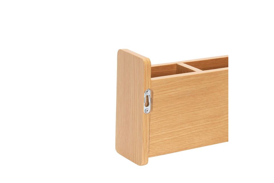 Its light wood construction adds a touch of natural warmth to your workspace while helping you stay