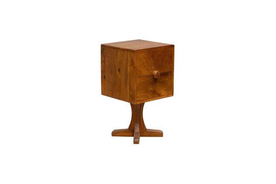 Aubin dark wood bedside table Clipped