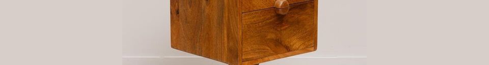 Material Details Aubin dark wood bedside table