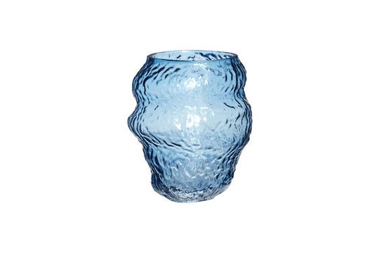 Aurora blue glass vase Clipped