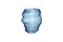 Miniature Aurora blue glass vase Clipped