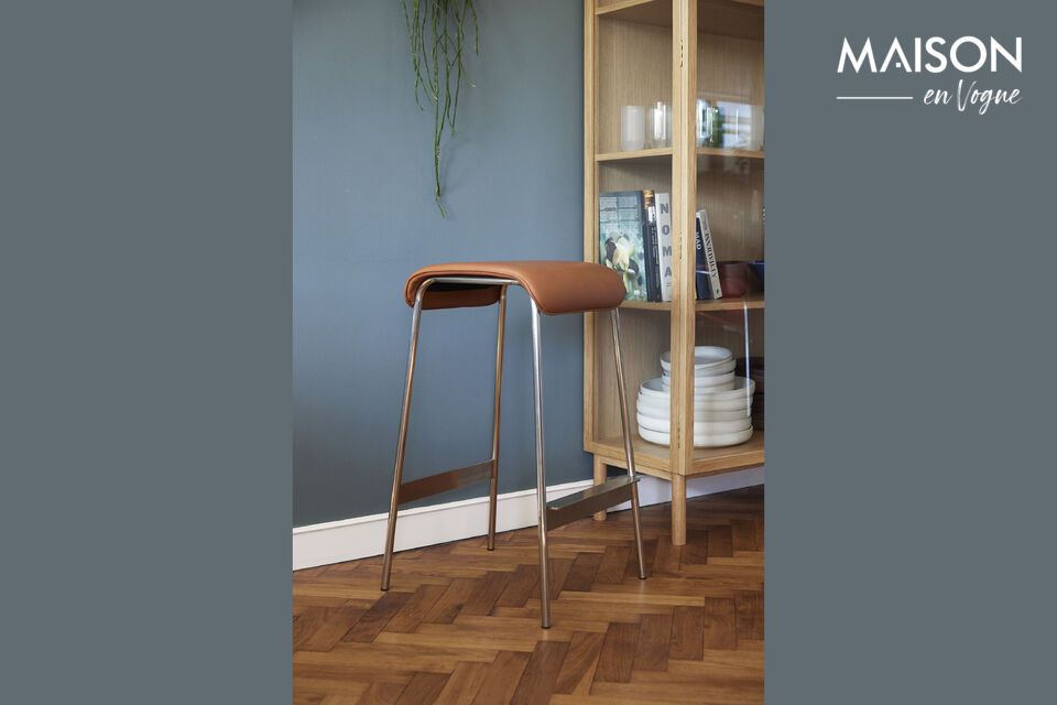 Avenue brown metal bar stool Hübsch