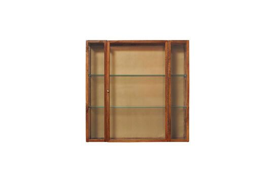 Azaria dark wood wall display case Clipped