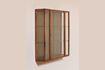 Miniature Azaria dark wood wall display case 4