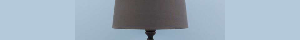 Material Details Bailey dark wood table lamp