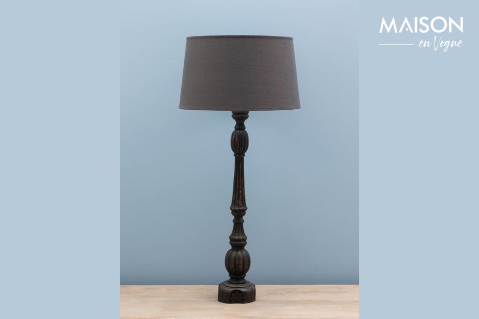 Bailey dark wood table lamp Chehoma